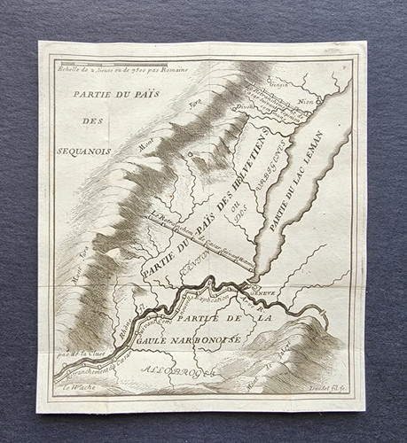 Antica mappa 1730 dell - 1730, dell'antica