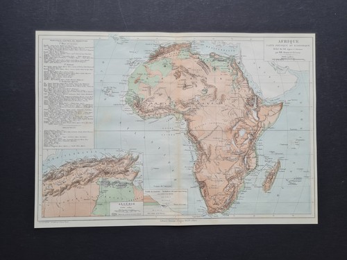 Antica mappa del - 1882, africa