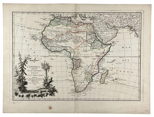 1762 mappa africa l - africa, "l'africa