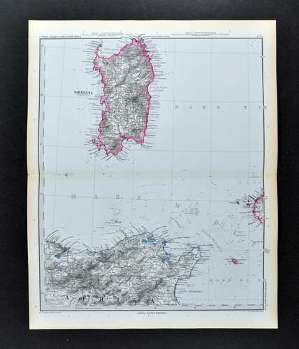 1892 mappa stieler - 1892, sardegna