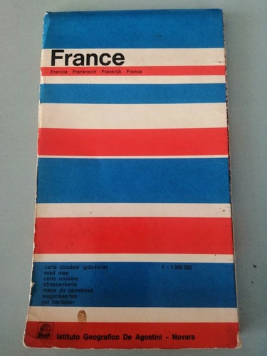 Cartina della francia - anni, 70