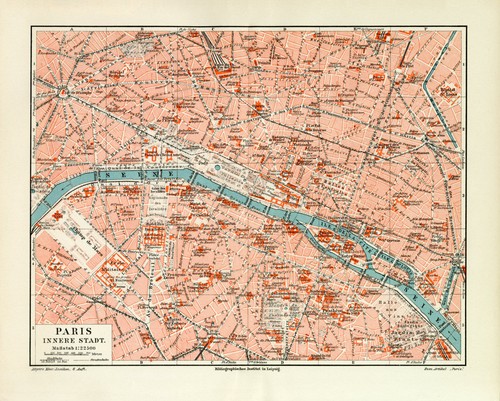 Parigi mappa storica della