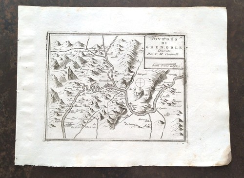 Stampa antica grenoble 1693 - grenoble,