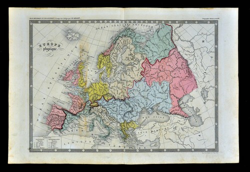 1860 ansart mappa fisica - ansart,