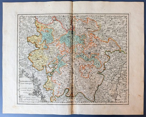 1718 mappa weigel lotaringia - mappa, "lotaringia"