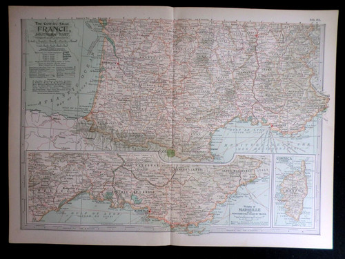 Mappa edoardiana della francia - mappa,