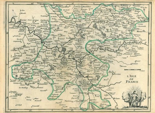 Mappa dell ile france - mappa, dell'ile-de-france