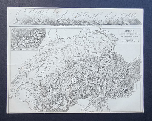 Antica mappa fisica - , 1882