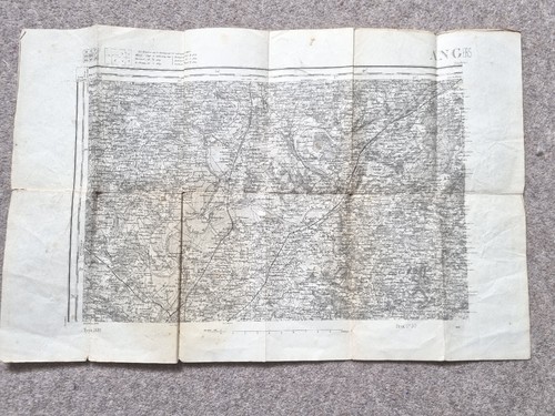 Antica mappa angers - angers, francia