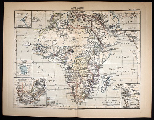 Antica mappa africa justus - antica,