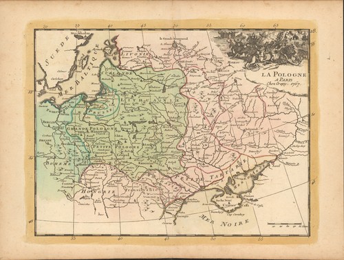 1767 kingdome polonia mappa - 1767, di