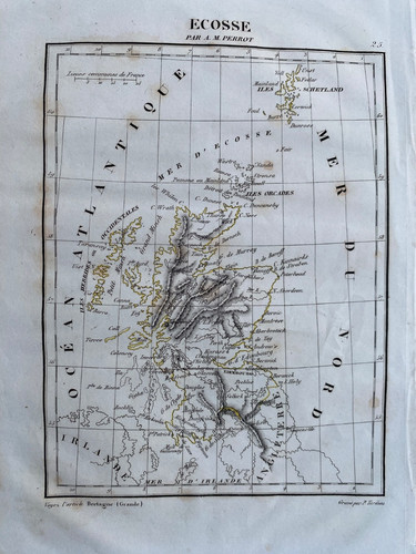 Mappa antica 1825 écosse - antica,