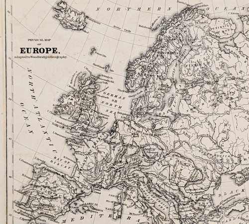 1843 mappa europa - 1843,