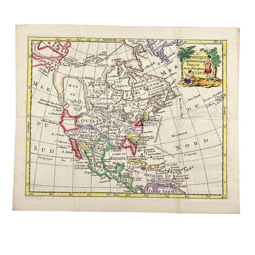 1781 laporte antica mappa nord - 1781,