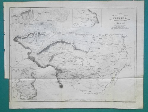 1838 mappa italia piemonte - italia,