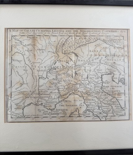 Delile placca rame mappa - g.,