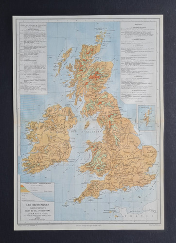 Antica mappa 1882 isole - mappa,