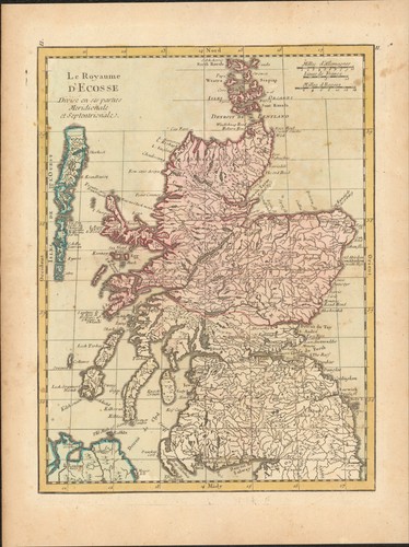 1767 regno scozia mappa - regno,